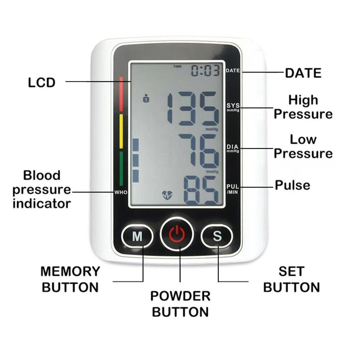 Automatic Digital Blood Pressure Monitor (Upper Arm)